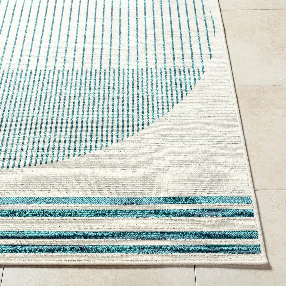 Surya Alfresco 5&#39;3&quot; Square Light Silver, Beige, Nickel and Pewter Indoor/Outdoor Area Rug, , large