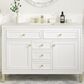 James Martin Vanities Chicago 48" Single Bathroom Vanity in Glossy White with 3 cm Lime Delight Quartz Top and Rectangular Sink, , large