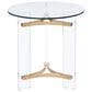HOMLUX Sosi End Table in Clear and Gold, , large
