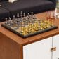 Maple and Jade Decor Chess Game Set in Polished Gold and Black, , large