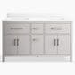 Kohler Kresla 60" Double Bathroom Vanity in Atmos Grey with 3 cm White Quartz Top and Rectangular Sinks, , large