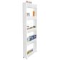 Timberlake Lavish Home Slim Slide Out 5 -Tier Storage Tower with Wheels in White, , large