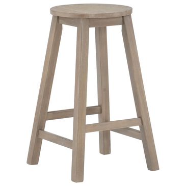 Linden Boulevard Abby Round Counter Stool in Grey Wash, , large