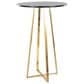 LumiSource Cosmo Bar Table in Gold Metal and Black Wood, , large