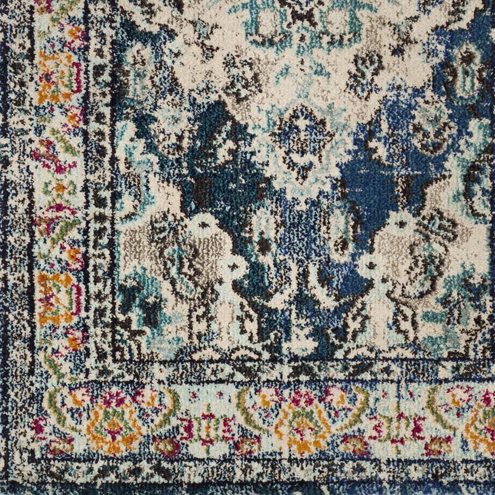 Safavieh Monaco MNC243N-26 2&#39;2&quot; x 6&#39; Navy/Light Blue Runner, , large