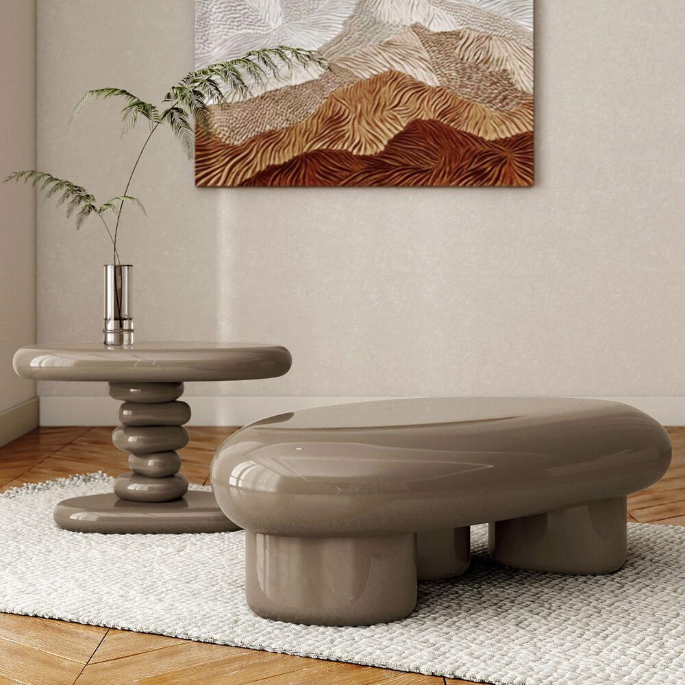 Furniture of America Rene 2-Piece Table Set in Brown, , large