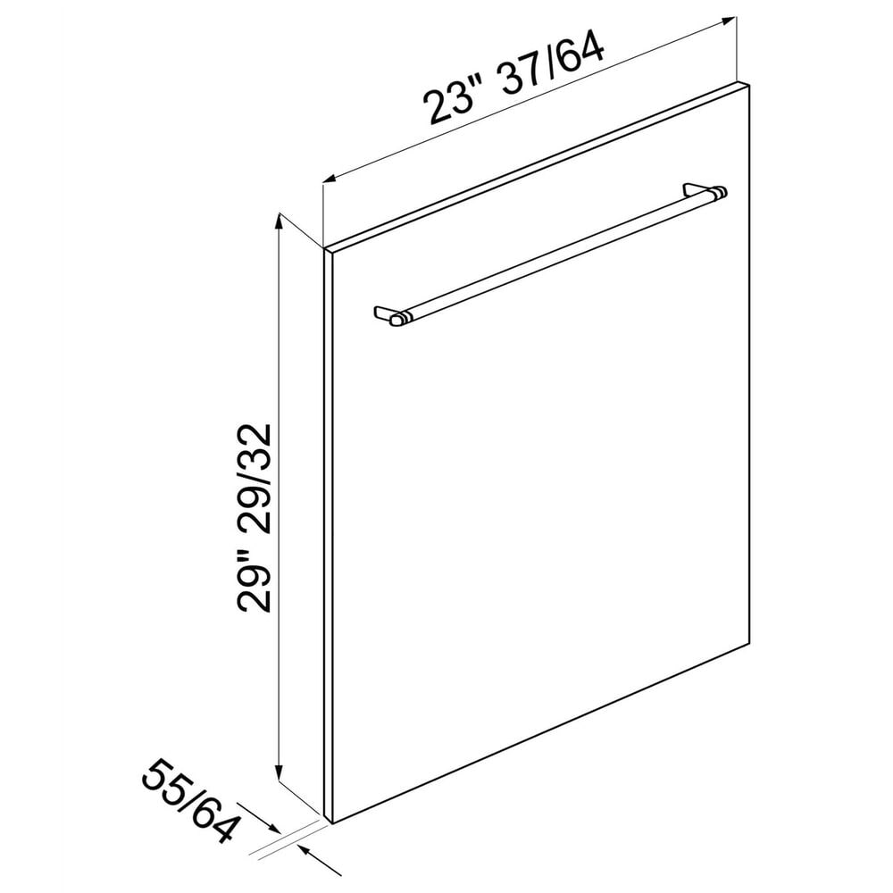 SMEG 30" Dishwasher Panel Kit with Handle in Matte White, , large