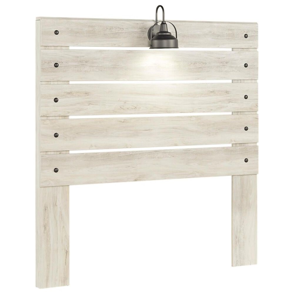 Ashley Cambeck Full Panel Bed in Whitewash with Lighting, , large