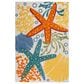 Nourison Aloha 3"6" x 5"6" Blue, Yellow and Orange Indoor/Outdoor Area Rug, , large