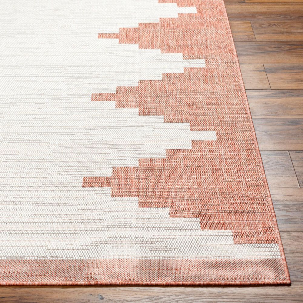 Surya Eagean EAG-2436 Rust, Ivory, Dusty Pink and Dusty Coral 5&#39;3&quot; x 7&#39;7&quot; Indoor/Outdoor Area Rug, , large