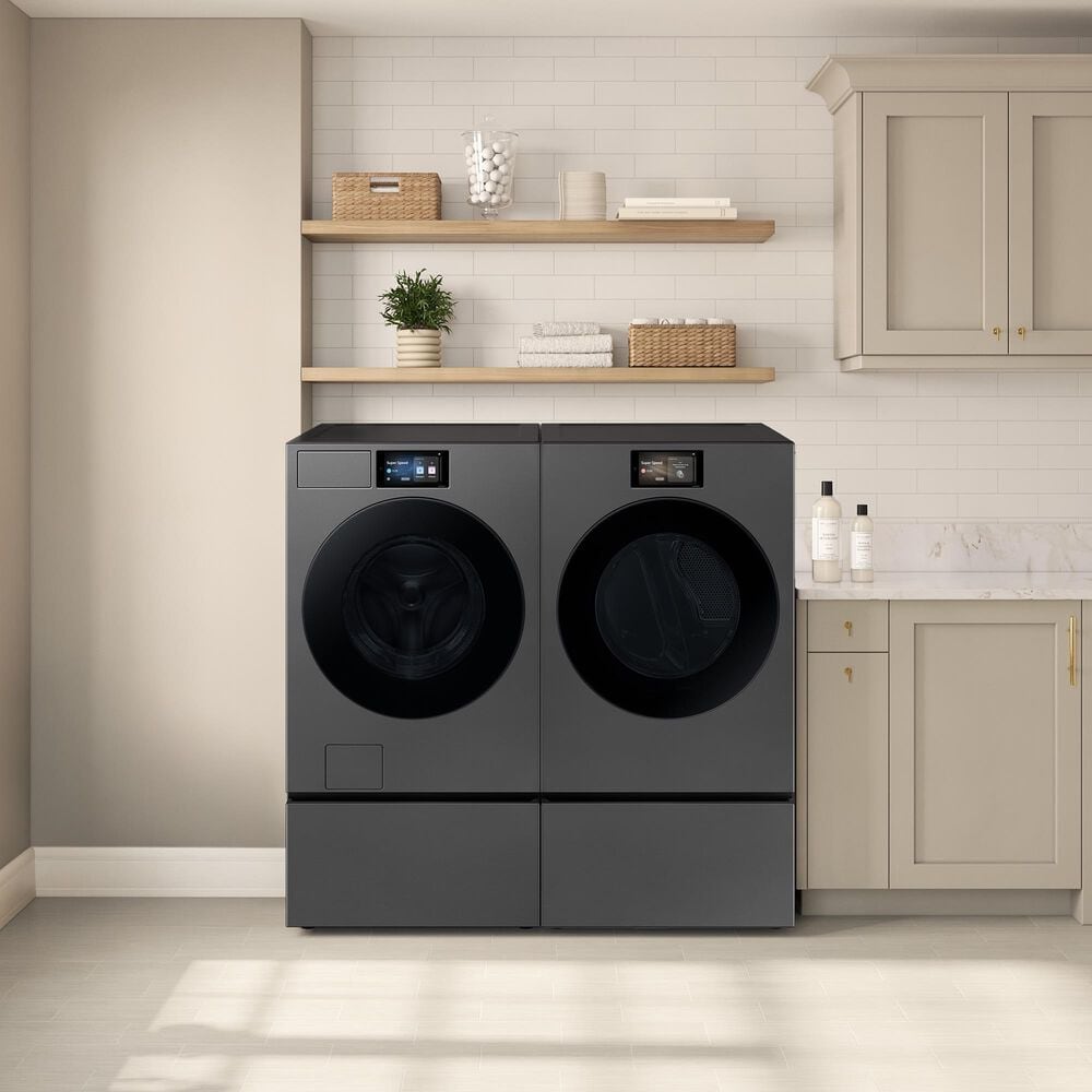 Samsung Bespoke 5.3 Cu. Ft. Front Load Washer in Dark Steel, , large