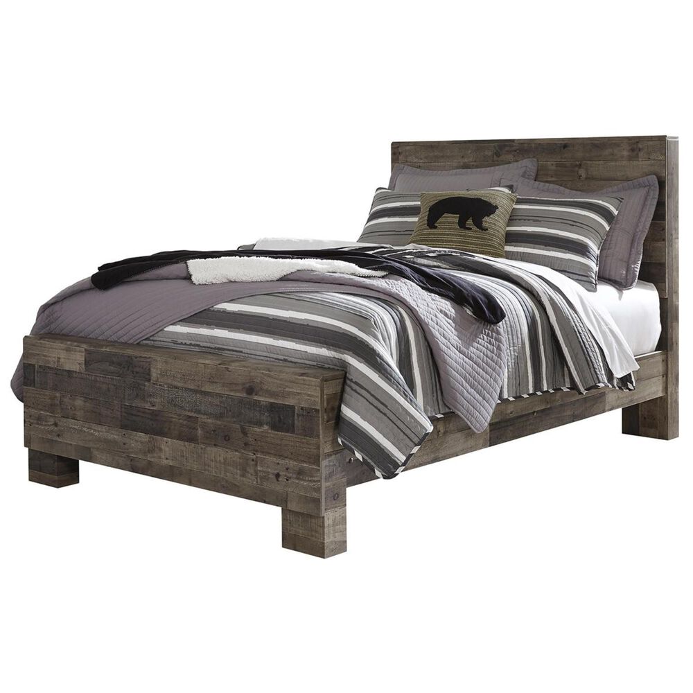Signature Design by Ashley Derekson Full Panel Bed in Walnut and Gray NFM