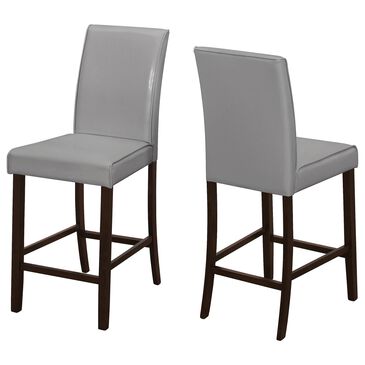 Monarch Specialties Dining Chair with Grey Cushion in Black (Set of 2), , large