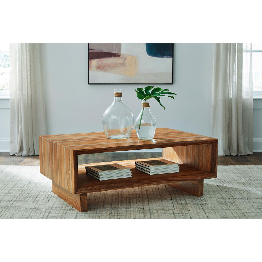 Ashley Dressonni Cocktail Table in Brown, , large