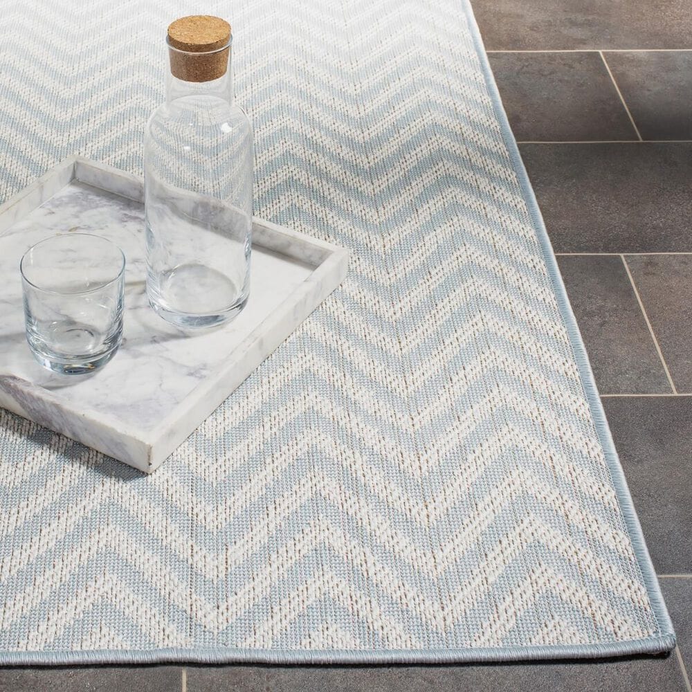 Safavieh Martha Stewart Cyprus Chevron 8&#39; x 10&#39; Grey and Cream Area Rug, , large