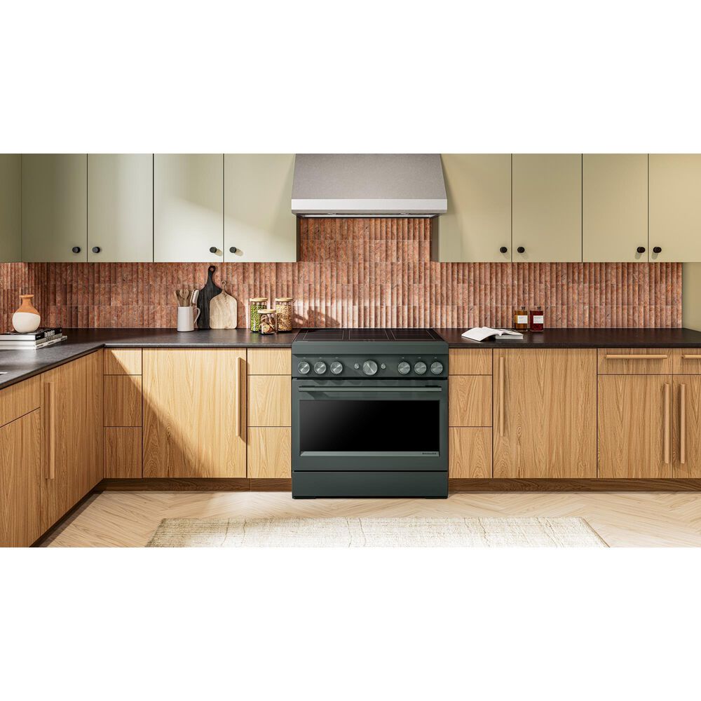 KitchenAid 5.1 Cu. Ft. Freestanding Commercial-Style Induction Range with Air Fry in Juniper, , large