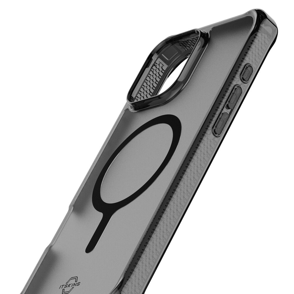 ITSkins Hybrid R Vapor MagSafe Case with Stand for Apple iPhone 16 Pro in Smoke, , large