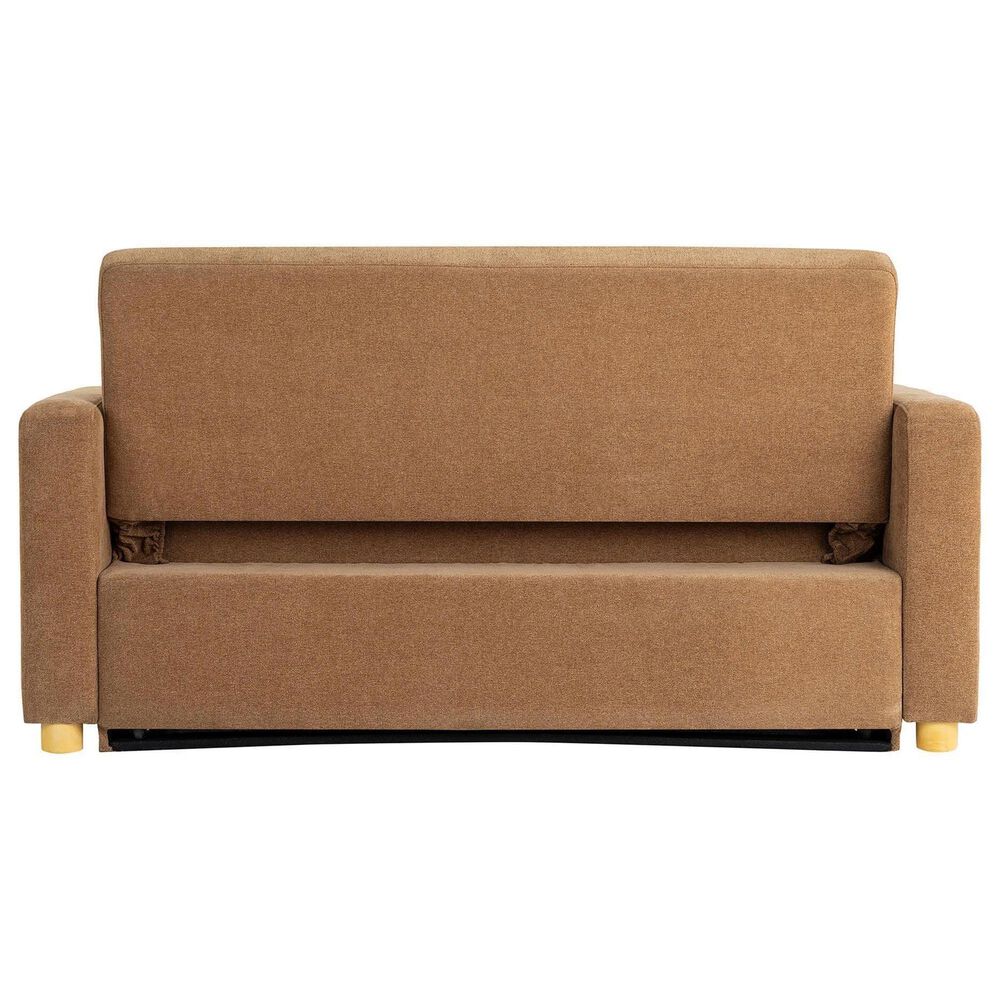 Lifestyle Solutions Tyler Convertible Sleeper Sofa in Rust, , large