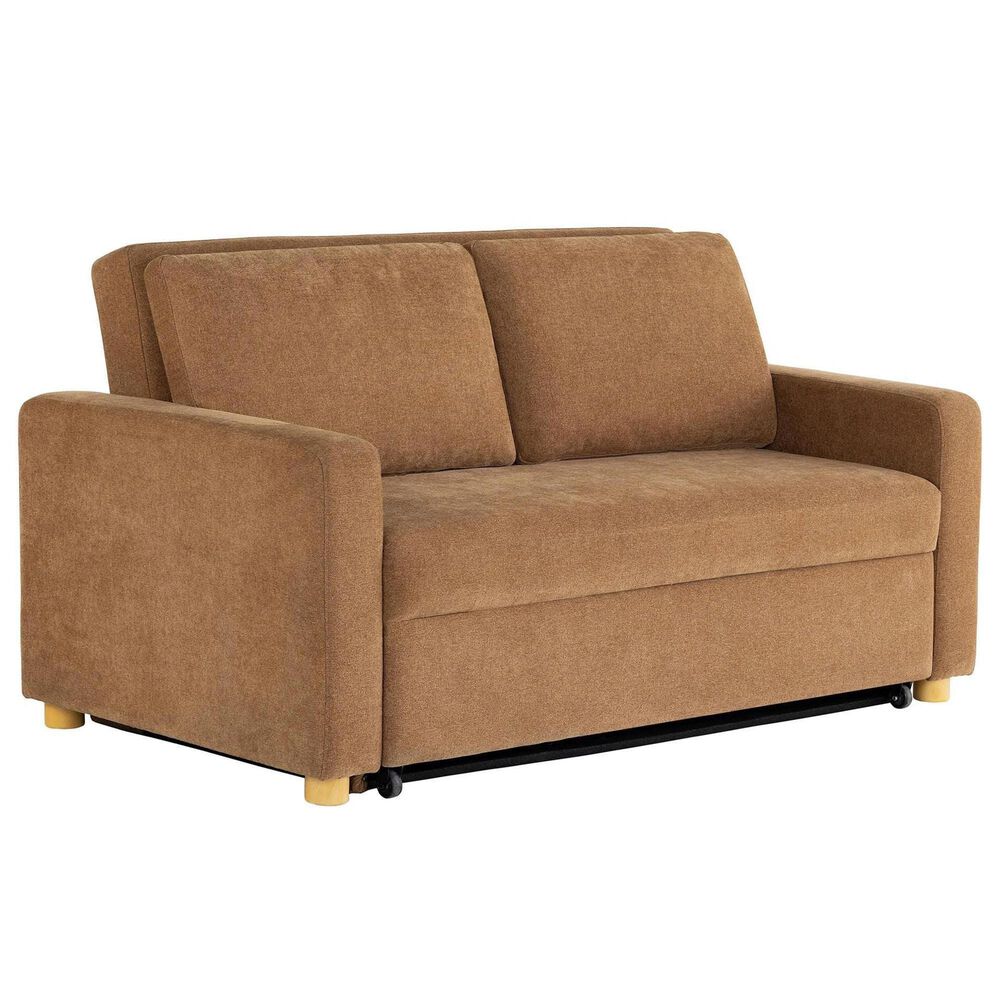 Lifestyle Solutions Tyler Convertible Sleeper Sofa in Rust, , large