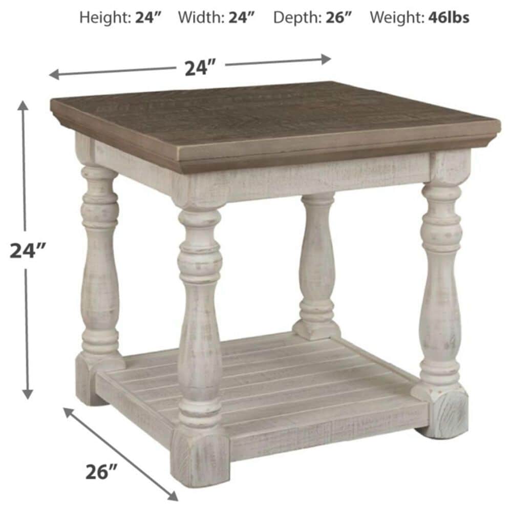 Ashley Havalance Rectangular End Table in Gray and White, , large