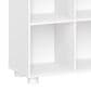 RiverRidge Home Kids Curve Appeal 23" 4-Cubby Bookcase with 2 Gray Bins in White, , large