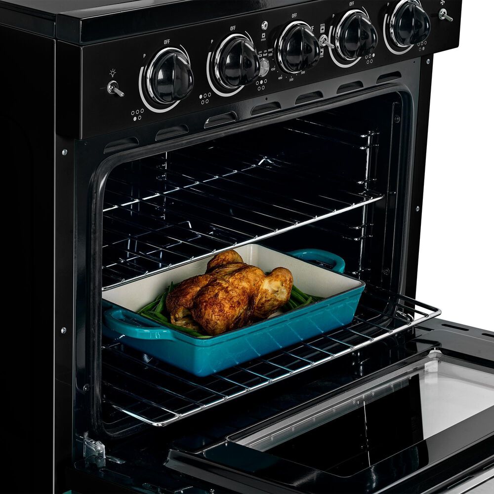 Unique Appliances Classic Retro 30" Pro Convection Gas Range in Midnight Black, , large