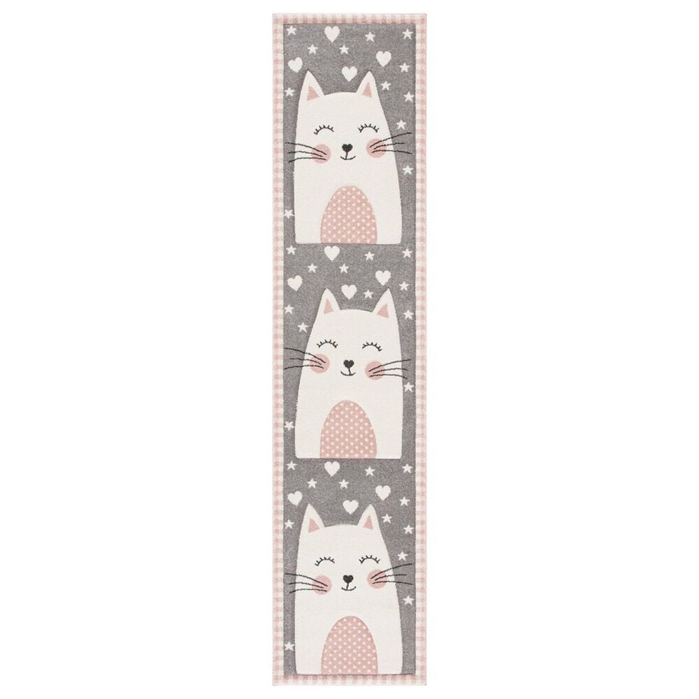 Safavieh Carousel 2"3" x 10" Pink and Grey Kids Runner, , large