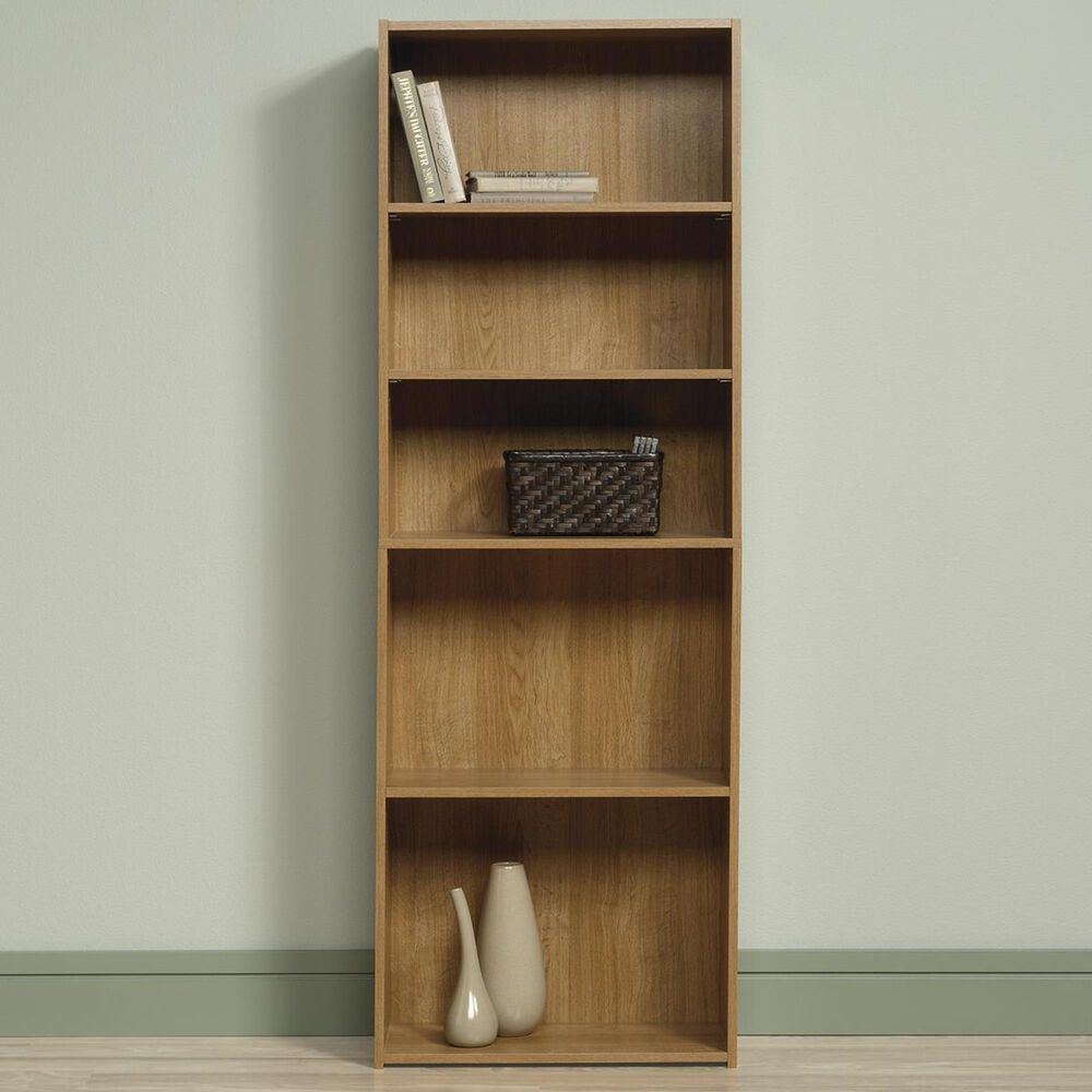 Sauder Beginnings 5-Shelf Bookcase in Highland Oak, , large