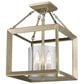 Golden Lighting Smyth Convertible Semi-Flush in White Gold with Clear Glass, , large