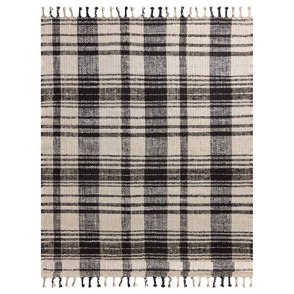 Magnolia Home Louie 9"3" x 13" Ivory and Black Area Rug, , large