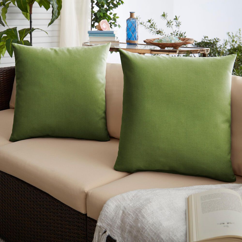 Sorra Home Sunbrella 18" Pillow in Spectrum Cilantro (Set of 2), , large