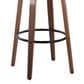 LumiSource Diana 30" Swivel Barstool with Black Faux Leather Upholstery in Walnut and Black (Set of 2), , large