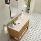James Martin Malibu 48" Single Bathroom Vanity in Amber Birch with 3 cm Eternal Marfil Quartz Top and Rectangular Sink, , large