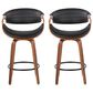 LumiSource Symphony 26" Counter Stool in Walnut and Black (Set of 2), , large