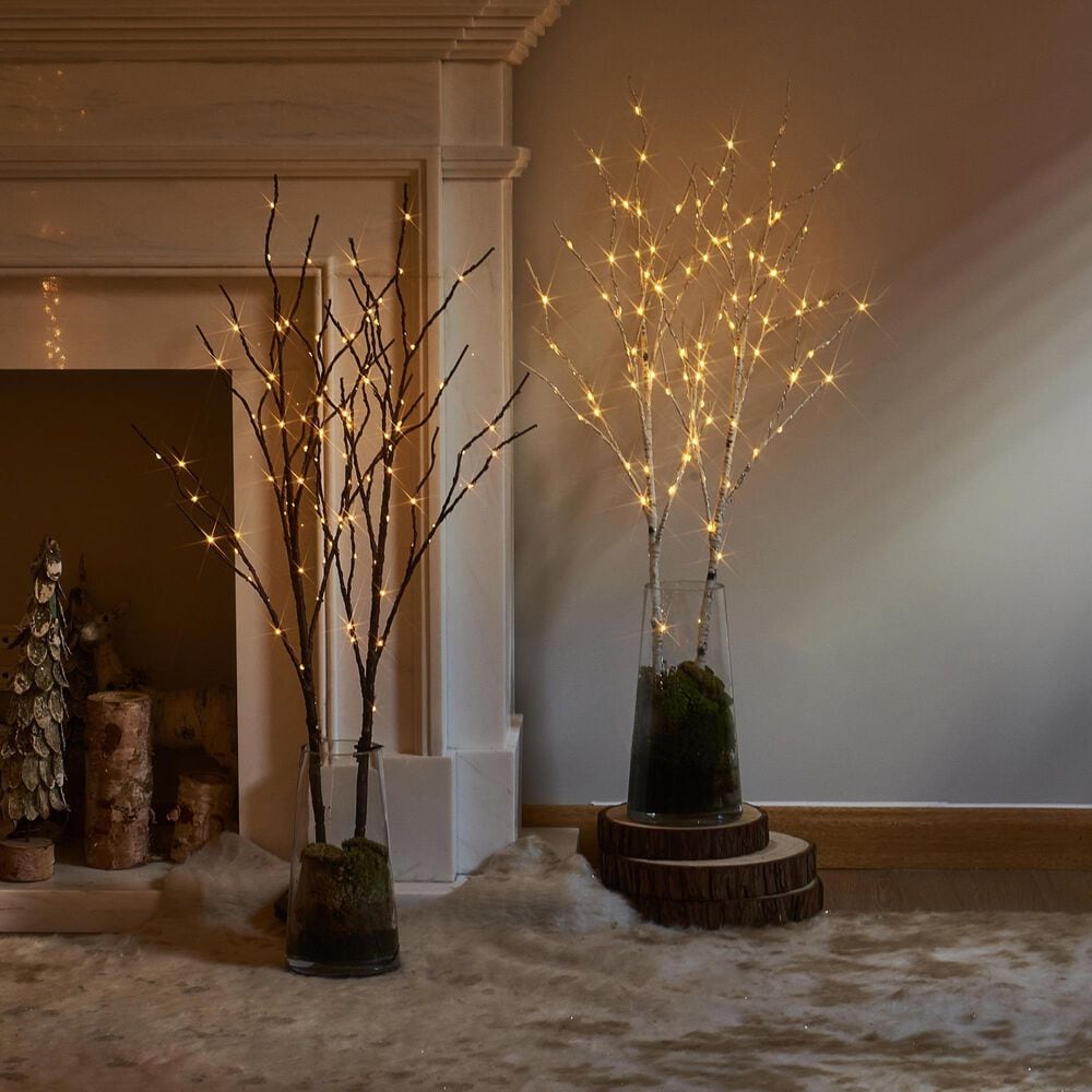 HOMLUX 32" Willow Branch with 100 LED Lights in Brown, , large