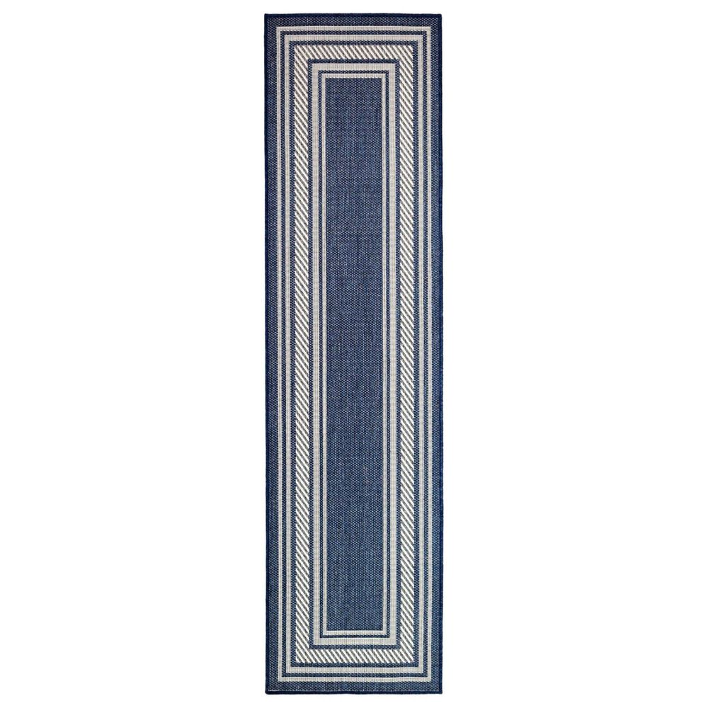 Nourison Horizon HOZ03 Navy 2"2" x 8" Indoor/Outdoor Runner, , large
