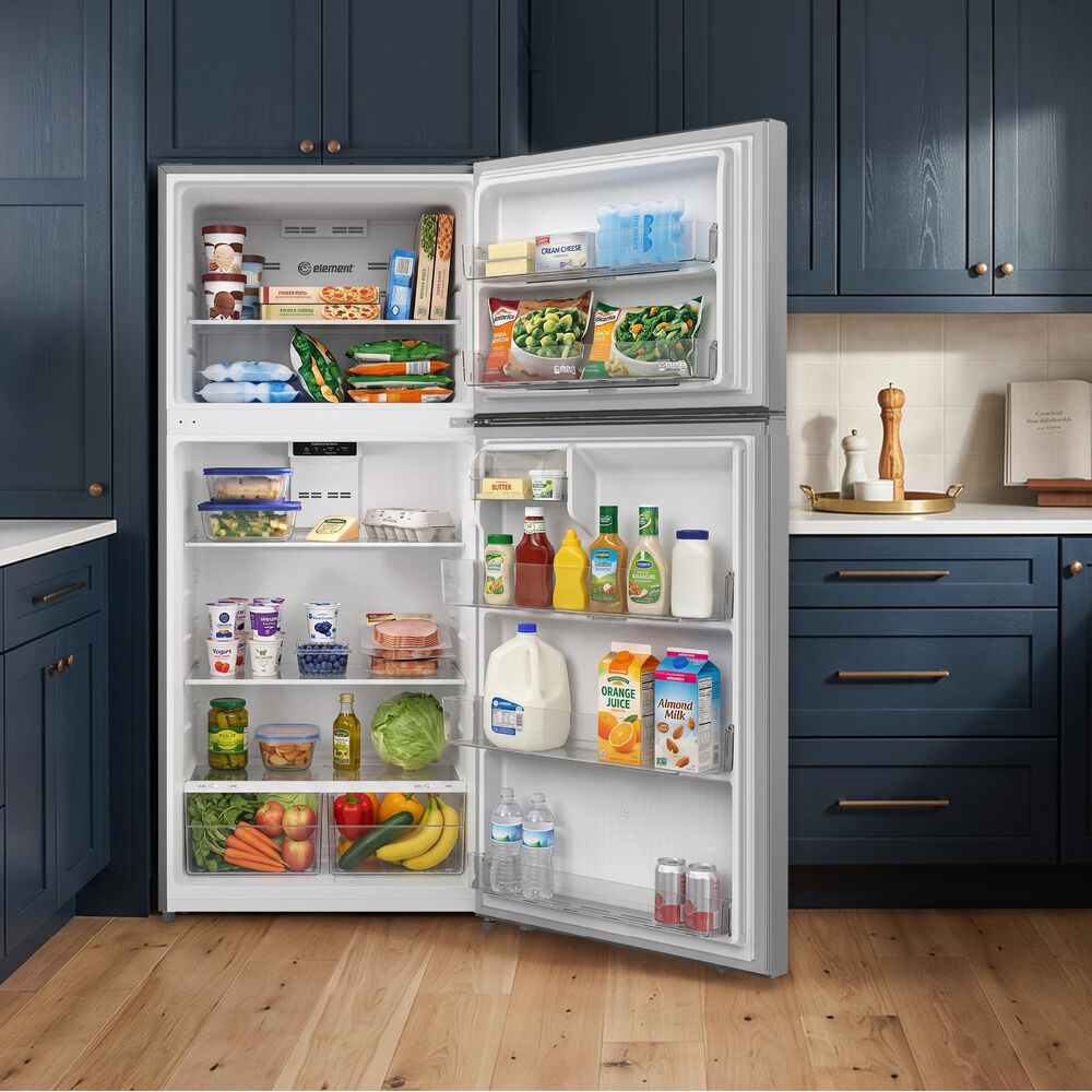 Element 18.2 Cu. Ft. Top Freezer Refrigerator in Stainless Steel, , large