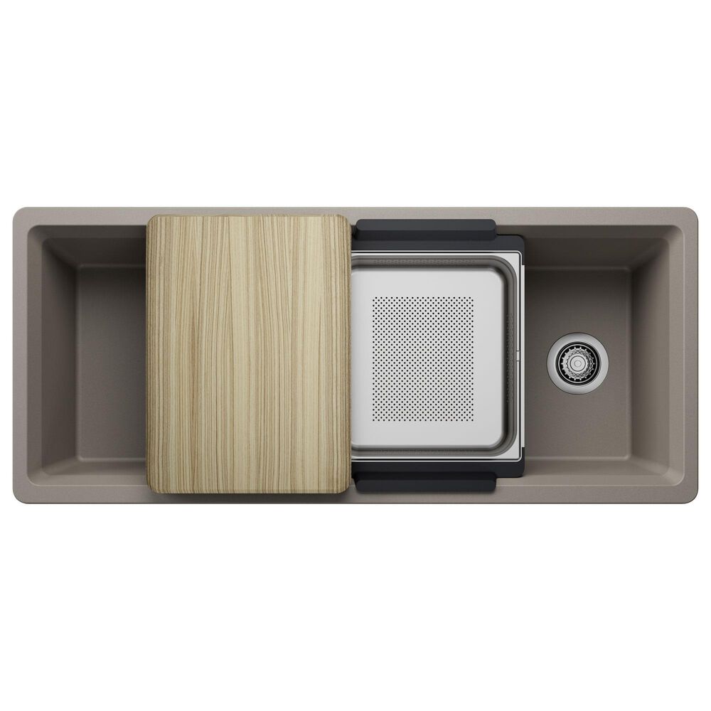 Blanco Inteos 45&quot; Undermount Single Bowl Kitchen Sink in Truffle, , large