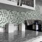 Shaw Molten Hexagon Nickel 11.49" x 11.02" Glass Mosaic Sheet, , large