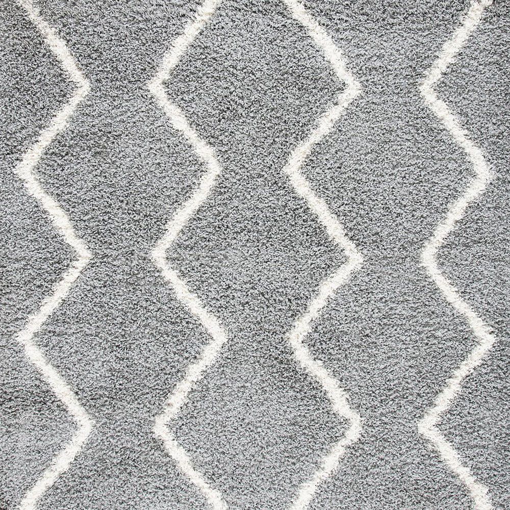 Safavieh Venus Shag VNS680J 6&#39;7&quot; Round Grey and Ivory Area Rug, , large