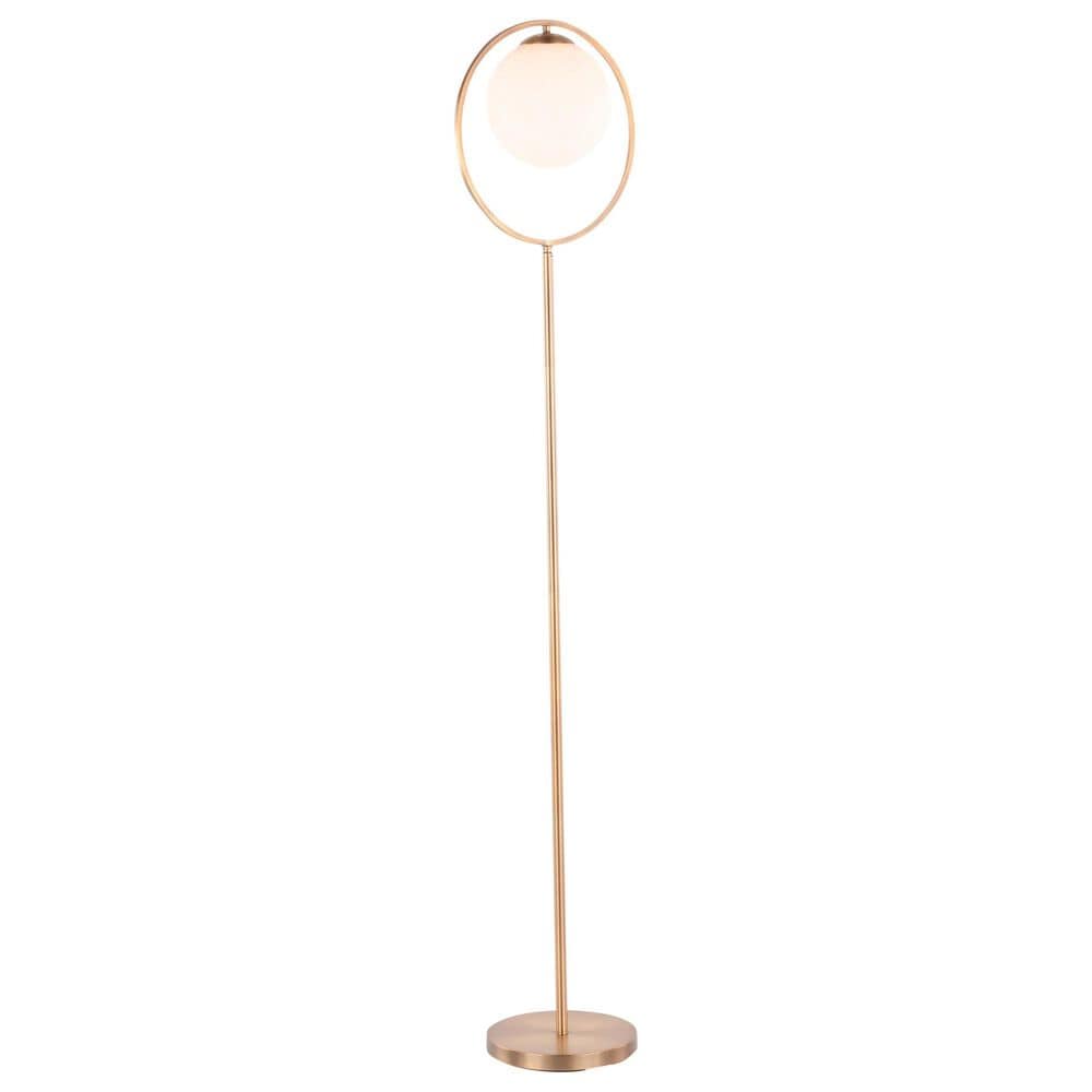 Grandview Gallery Moon Floor Lamp in Gold, , large
