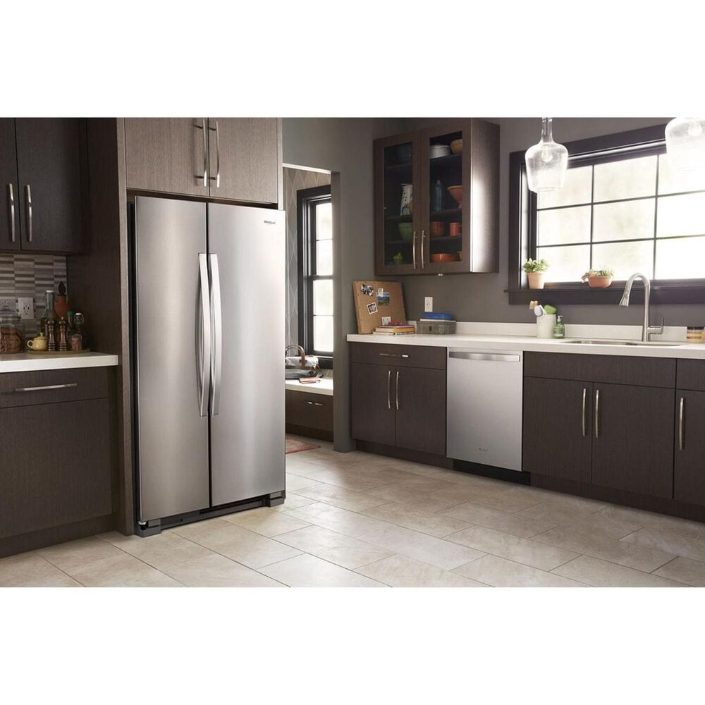 Whirlpool 22 Cu. Ft. Wide Side by Side Refrigerator in Stainless Steel, , large