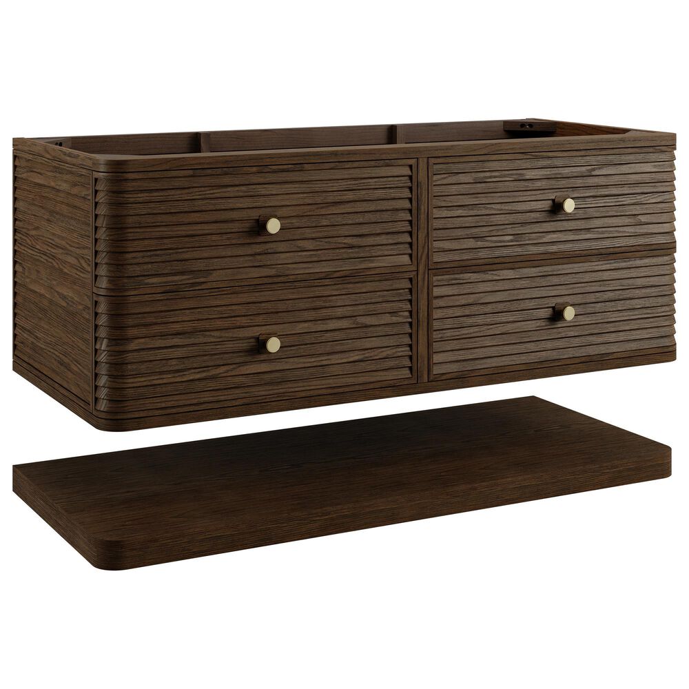 James Martin Allamari 48" Single Bathroom Vanity in Sable with 3 cm Phantome Eclos Top and Rectangular Sink, , large