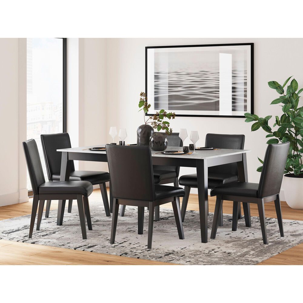Ashley Jettaya Dining Table in Black and White - Table Only, , large