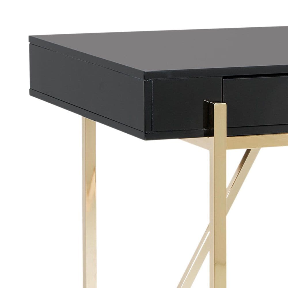 Valor Living Broadway Writing Desk in Black and Gold, , large