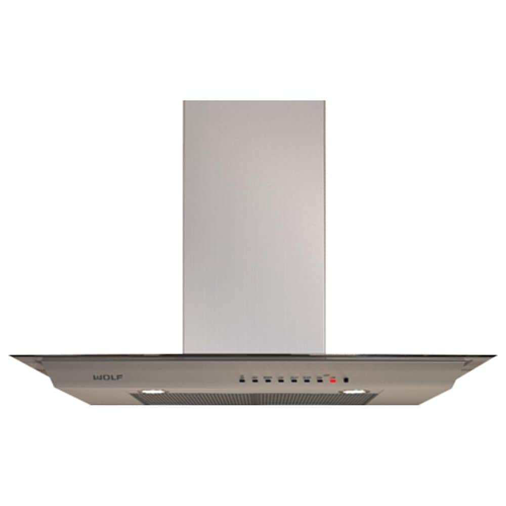 Wolf 36" Cooktop Wall Hood Glass in Stainless Steel, , large