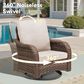 Hearth and Haven Outdoor High-Back Swivel Rocker Glider in Beige (Set of 2), , large