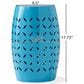 Hearth and Haven Lilac Outdoor Metal Side Table with Cylindrical Design in Blue, , large