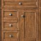 James Martin Vanities Brittany 30" Single Bathroom Vanity in Saddle Brown with 3 cm Victorian Silver Quartz Top and Rectangular Sink, , large