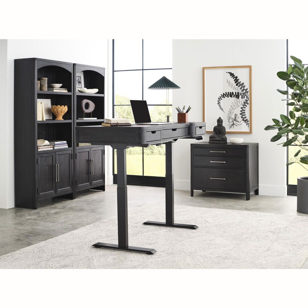 Riva Ridge Sloane 60&quot; Lift Desk in Mink and Black, , large